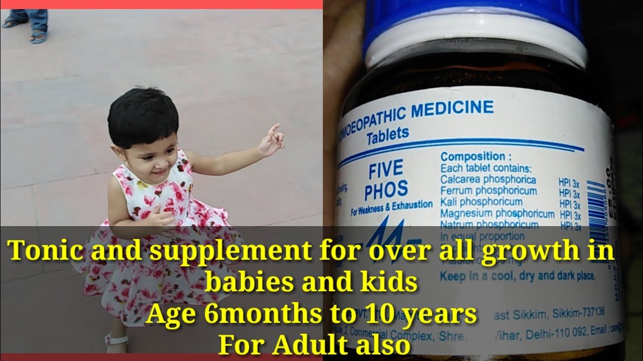 Five phos. Homeopathic Health supplements and tonic for growth, development of growing baby and kid