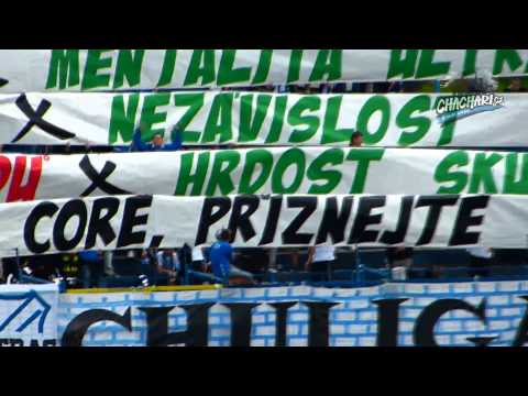 FC Baník Ostrava - Slovan Liberec Choreografie a děkovačka