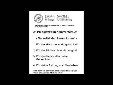 August 28, 2016 - You shall praise the Lord!