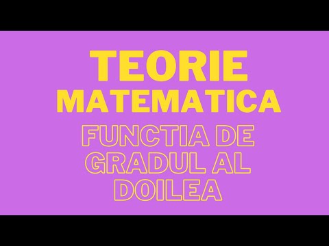Teorie Bacalaureat - Functia de gradul al 2-lea