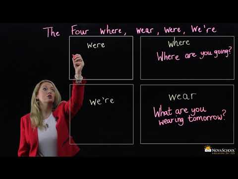 How to use  where, wear, were, and we're