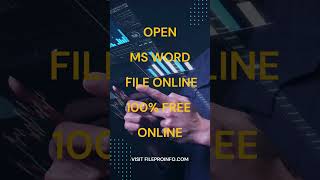 Free and Easy Ways to Open a Word Document Online | FileProInfo.com