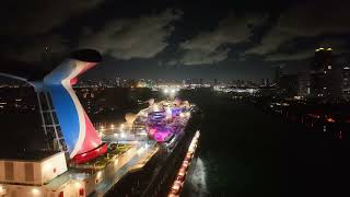 Carnival Conquest Arrives at PortMiami | Stunning Early Morning Drone View Oct 24 2025 #cruise #ship