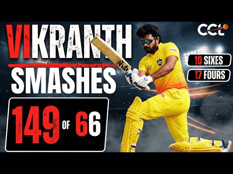 Vikranth’s BRUTAL 149 Off 66! 😱VELS Chennai Kings Vs Mumbai Heroes | CCL 2026 Highlights