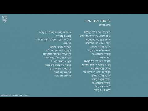 לראות את האור | ברק פלדמן