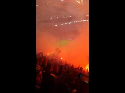 Amazing pyro show by Dortmund supporters!