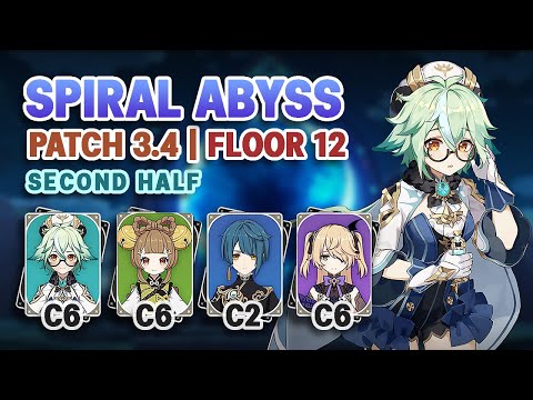 Sucrose Hyperbloom | Genshin Impact 3.4 Spiral Abyss Floor 12 Second Half