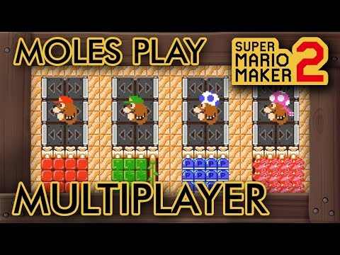 Super Mario Maker 2 - Moles Playing Multiplayer Versus?!