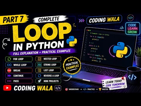 Loop In Python For Beginners For Loop While Loop Python Part 7