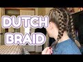 An Easy DUTCH BRAID Tutorial w/ Grips on SHORT HAIR