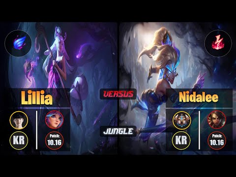Peanut LILLIA (Jungle) [Phase Rush] VS NIDALEE - Challenger KR Patch 10.16