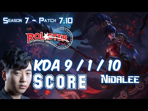 KT Score NIDALEE vs ZAC Jungle - Patch 7.10 KR Ranked