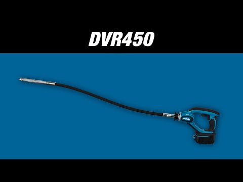 Makita DVR450Z Akumuliatorinis giluminis vibratorius, 18 V, 1200 mm, Be akumuliatorių ir kroviklio! video