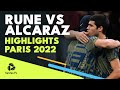 Carlos Alcaraz vs Holger Rune | Paris 2022 Quarter-Final Highlights