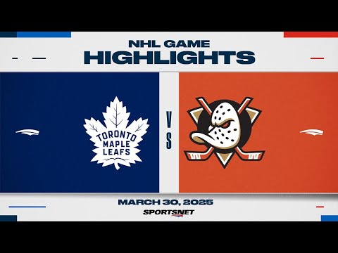 NHL Highlights | Maple Leafs vs. Ducks - March 30, 2025