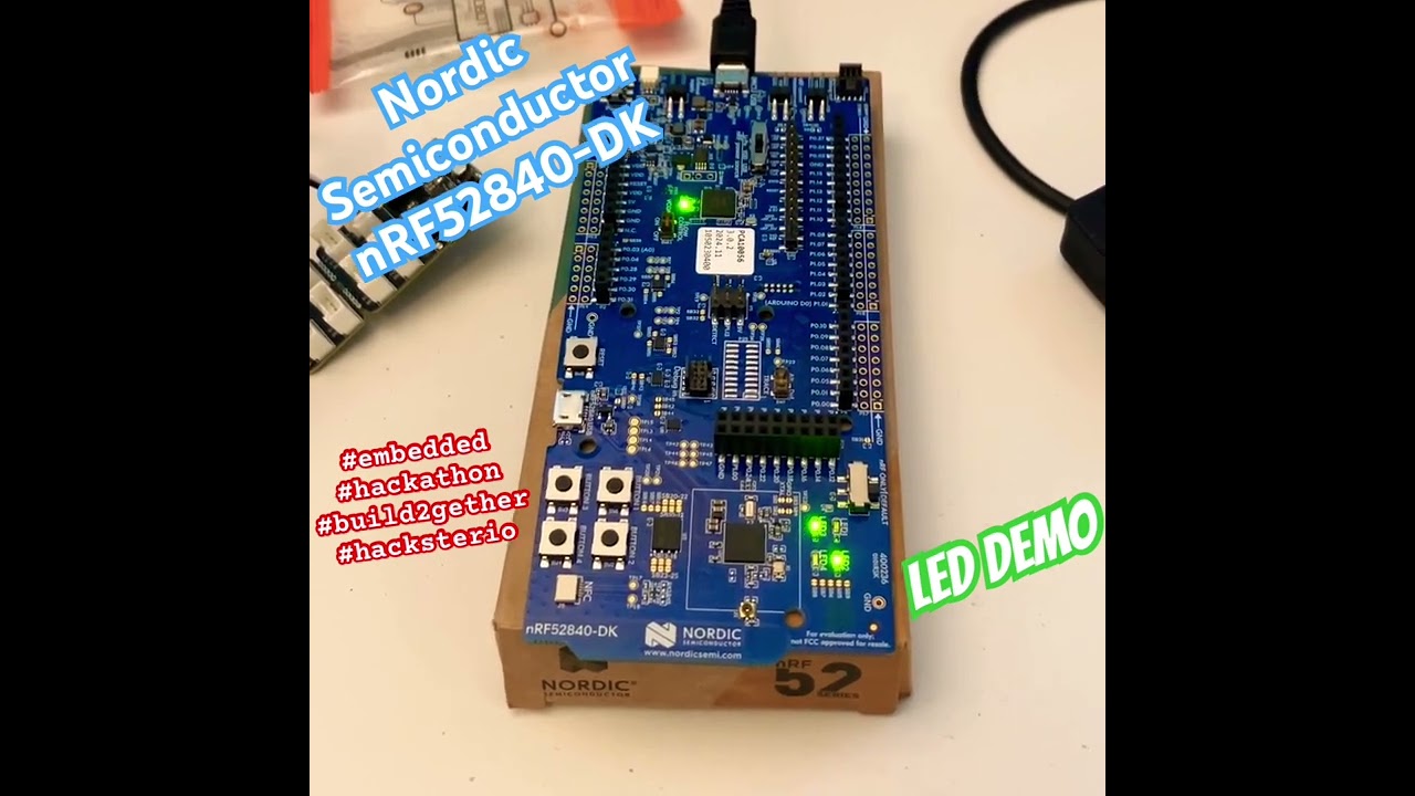 Nordic nRF52840DK Demo | Build2Gether | LED Control via Keyboard #embeddedproject #iotdevelopment