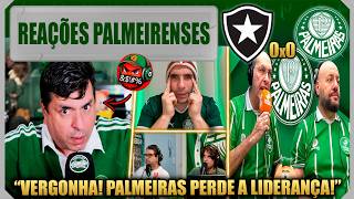 REAÇÕES PALMEIRENSES - BOTAFOGO 0x0 PALMEIRAS - PERDEU A LIDERANÇA PRO FLAMENGO! VAMOS RIR!