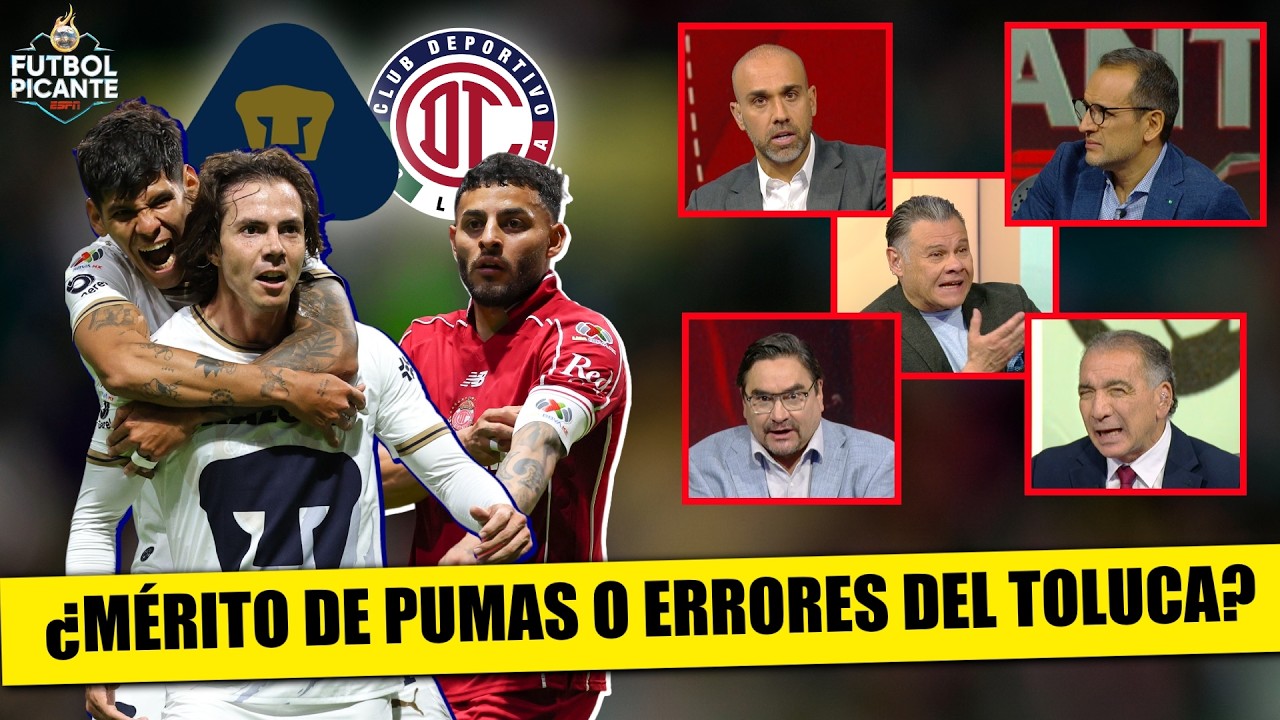 PUMAS sumó PRIMER TRIUNFO en LIGA MX tras remontar al TOLUCA con GOLAZO de CÓRDOVA | Futbol Picante