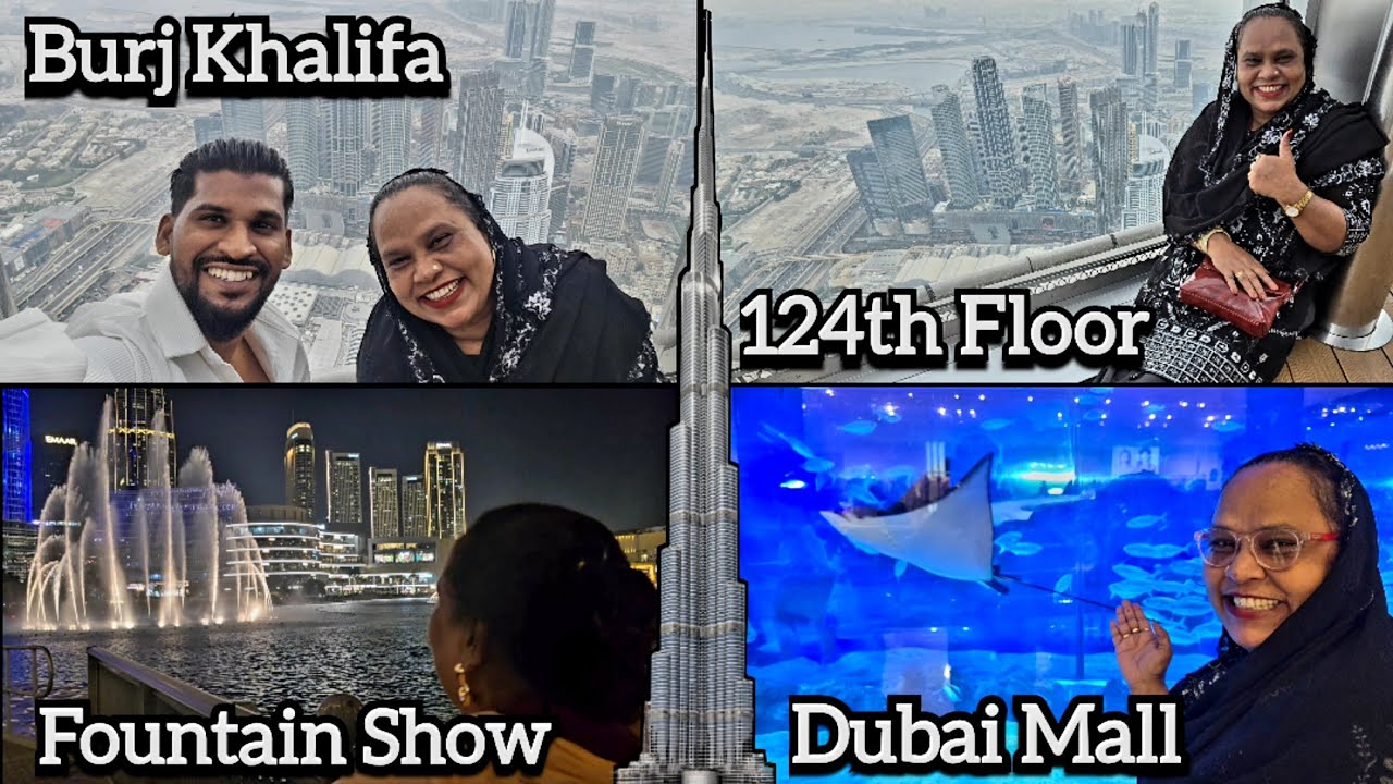 Burj Khalifa 124th Floor (Dubai) | World Tallest Tower | Dubai Mall | Dubai Fish Aquarium