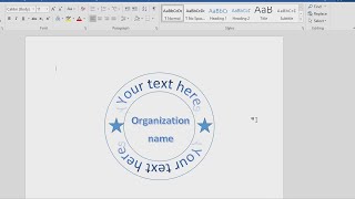 Quick and simple way to create logo or stamp in Word