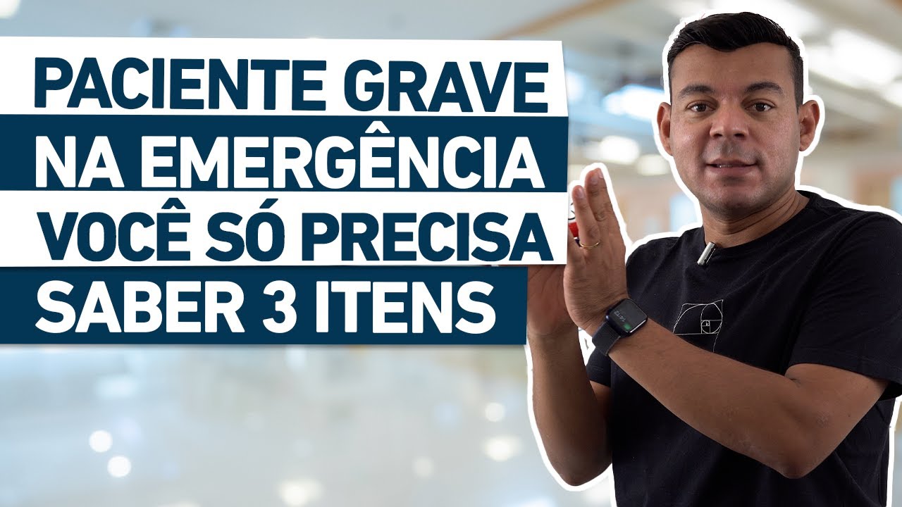 COM APENAS 3 ITENS VOCÊ JÁ CONSEGUE IDENTIFICAR UMA EMERGÊNCIA