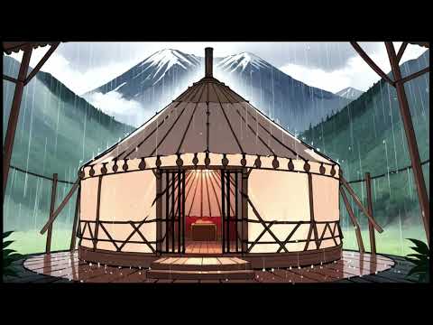 Raining on a Yurt. Relaxing sounds. Drift into your own happiness.