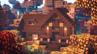 Minecraft | How to Build an Autumn Wooden House
