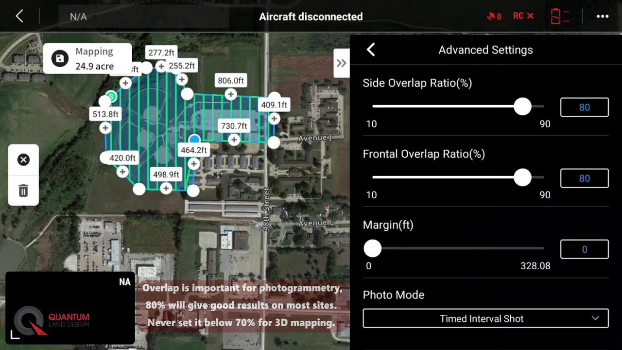 DJI Mavic 3E Flight Planning for Topographic Survey Mapping