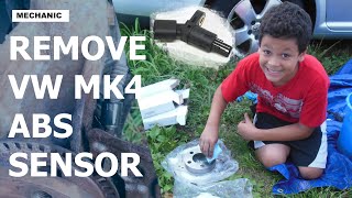 How to remove ABS Sensor on MK4 VW Gold / Jetta