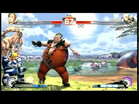 SSF4 EndlessBattle  -  GreatBobSta(Rufus) vs dope d0Y magic(Cody)  #381