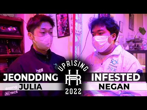 JEONDDING (Julia) VS DRX INFESTED (Negan) Uprising Korea 2022 - Tekken 7 Dojo Prime