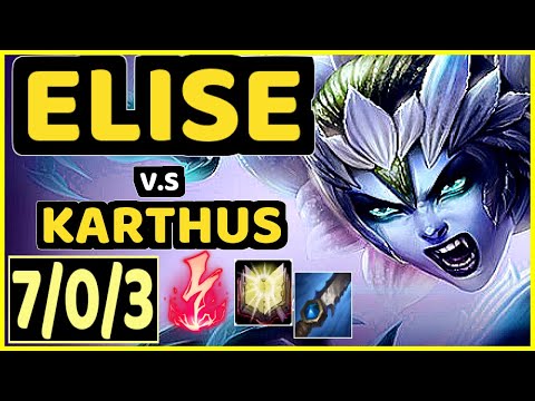 CAOS (ELISE) vs KARTHUS - 7/0/3 KDA JUNGLE GAMEPLAY - BR Ranked GRANDMASTER