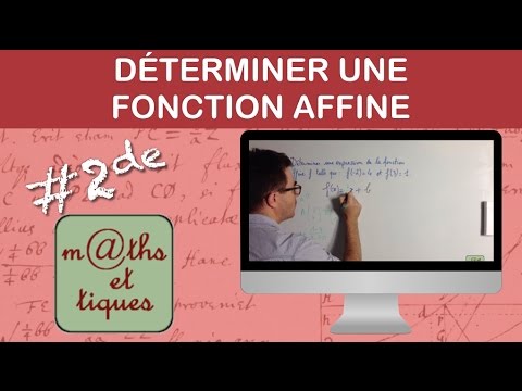 Determine an affine function with the rate of increase (2) - Second