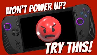 Quick Fix for when Asus ROG Ally X Won't Power Up