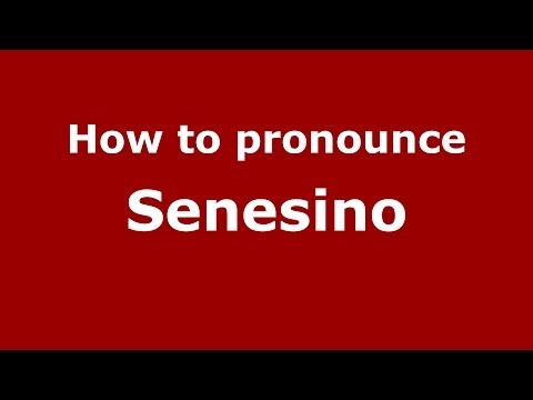 How to pronounce Senesino