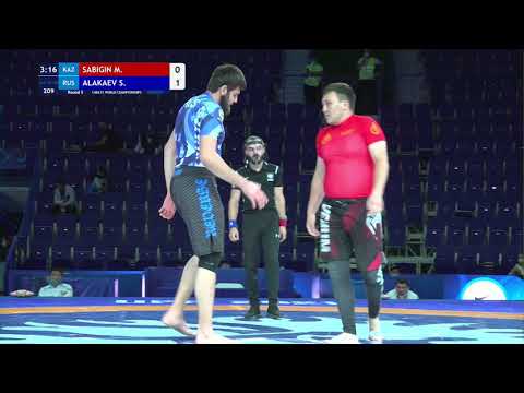 Round 5 Men's GP No-Gi - 130 kg: M. SABIGIN (KAZ) v. S. ALAKAEV (RUS)