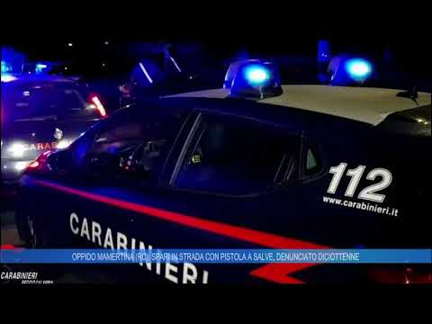OPPIDO MAMERTINA:  SPARI IN STRADA CON PISTOLA A SALVE,  DENUNCIATO 18ENNE