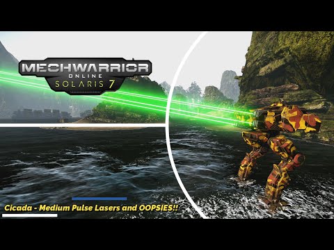 Mechwarrior Online - Cicada - Medium Pulse Lasers and OOPSIES!!