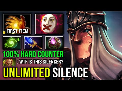How to Offlane Silencer First Item Midas Unlimited Skill Spam 100% Hard Counter Everyone Dota 2