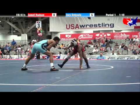 Jamel Hudson vs. Joey Delgado at 2013 Junior Nationals - FILA - FS