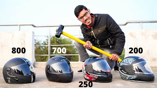 Cheap VS Expensive Helmet Strength Test | पुलिस से बचाने वाले हेलमेट की सच्चाई 😲