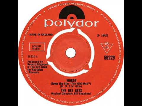 UK New Entry 1968 (23) The Bee Gees - Words