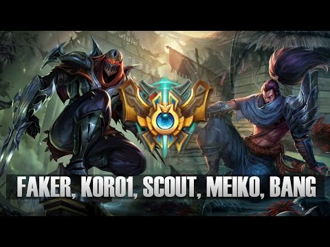 Challenger Match - Faker, Koro1, Scout, Meiko, Bang - KR SoloQ