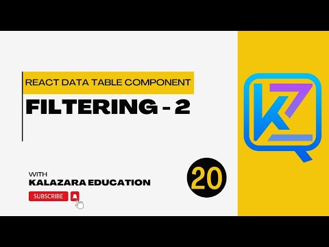 React Data Table Tutorial 20 Filtering Part 2