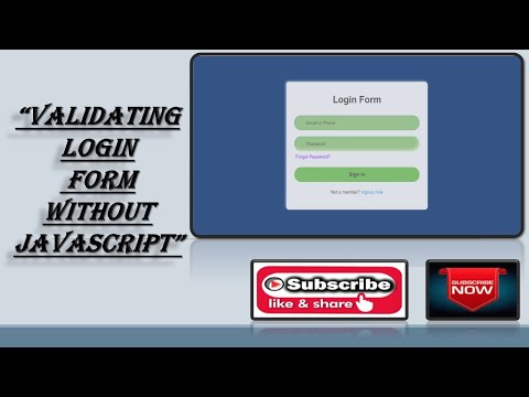 Validating Login Form Without Javascript Using Html And Css Only