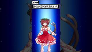 東方キャラがポケモンだった場合の種族値を考えてみよう！橙編 #ポケモンsv #東方 #東方project #shorts #ゆっくり実況 #ゆっくり解説#橙