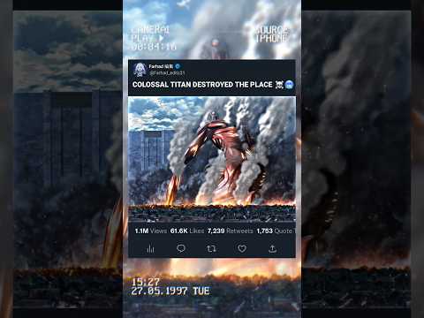Colossal Titan Destroyed The place ☠️🥶 #shots #aot #armin  #colossaltitan  #ytshorts #eren #foryou