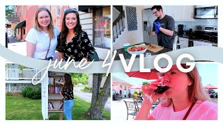 JUNE 4 VLOG | exploring little free libraries w/layna's bookshelf, wine tasting + alvin cooks dinner