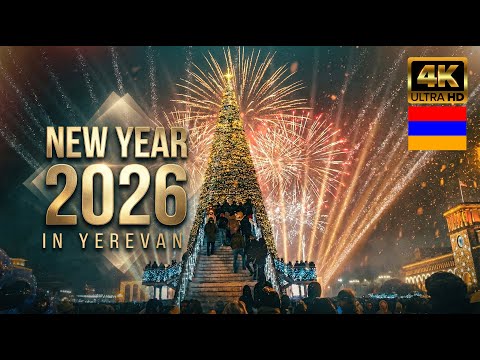 🇦🇲 [4K] Yerevan, Armenia: New Year 2026 Celebration - Walking Tour 