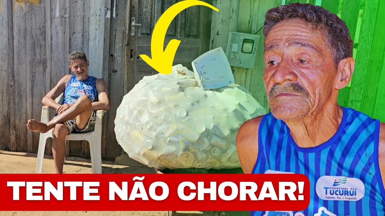 IDOSO COM PÉ QUEBRADO, VIVE SOZINHO SEM COMIDA E CATA LATINHAS PRA SOBREVIVER!